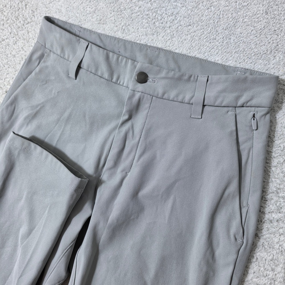 Lululemon Commission Pant Men 28 28/32 Grey Stretch Slim Fit Chino Golf LM5AEYS